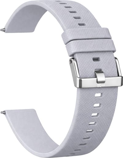 Kiraal - Premium Luxe Siliconen Horlogebandje - Siliconen - 20mm - Grijs - Smartwatch bandje - Universeel