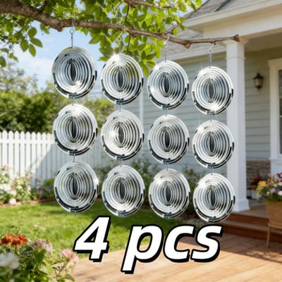 12 stuks - Spiegelende windmolen vogelafweer - Sterk reflecterende waarschuwing - Vogelwerende decoratie - Vogelverschrikker - 44*10 cm - Geschikt voor vogelbescherming in tuinen, bij ramen en rond zwembaden - Zilver