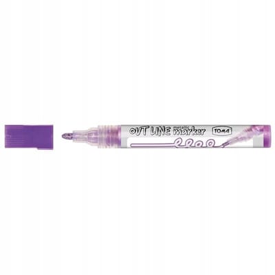 Permanente Marker Zilver met Paarse Omtrek - 4mm