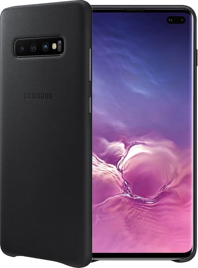 Samsung Lederen Cover - voor Samsung Galaxy S10 Plus - Zwart