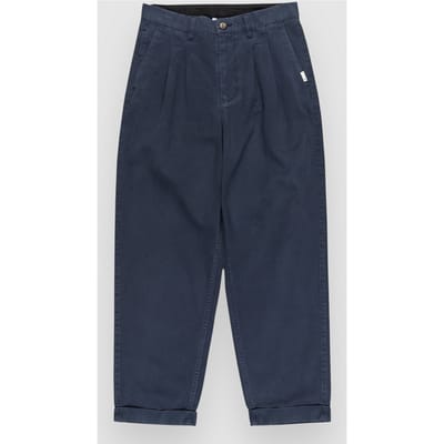 Element Big Pleat Chino Broek Blauw 31 Man