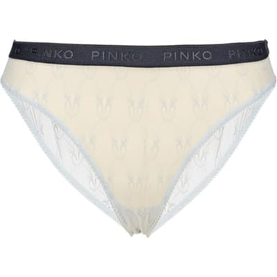 PINKO Senza Parole 2 Slip Pizzo Indemagliato Jacquard C/logo Azure Maat: S | Slipjes Outlet | Dames | Beige