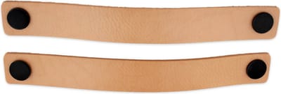 Leren handgrepen - Naturel - 2 stuks - 25 x 3 cm - incl. 3 kleuren schroeven - Handgrepen leer - Leren meubelgreep - Leren handvaten kast - Leren lus - Handgreep kast leer - Leren greepjes - Handvat leer - Leren deurgreep - Leren handgreep
