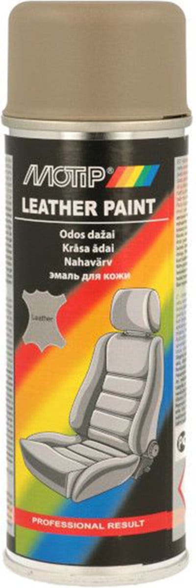 MoTip Leerverf BEIGE-GRIJS spuitbus 200ml