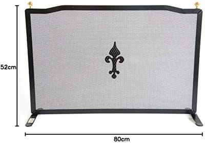 IJzeren Vonkscherm met Voeten voor Open Haard - 80x50 cm