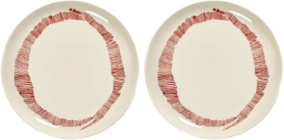 Serax - Ottolenghi Feast - Bord M - Wit/Rood - 22 Ø - 2 stuks