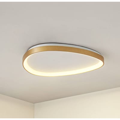 Lucande LED plafondlamp Asken, 61 cm, goud, CCT, dimbaar