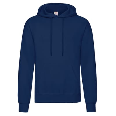 Fruit Of The Loom Unisex Volwassenen Klassiek Sweatshirt met capuchon (Marine)