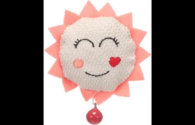 Flamingo - speelgoed voor de kat - zon met belletje - textiel - kattenspeelgoed -