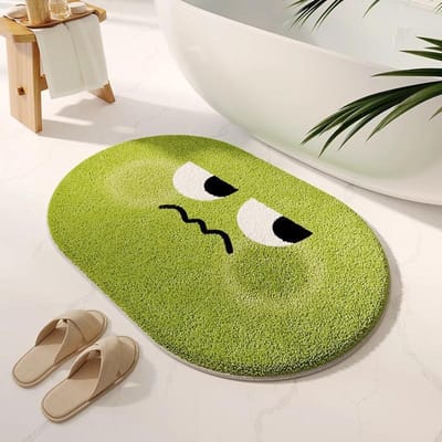 Tapis de sol de salle de bain Monstre Absorbant Tapis de sol de salle de bain Tapis de porte Imitation Cachemire Tapis Antidérapant Tapis de chambre à coucher Ménager Tapis de porte W1994WW-40 * 60Cm