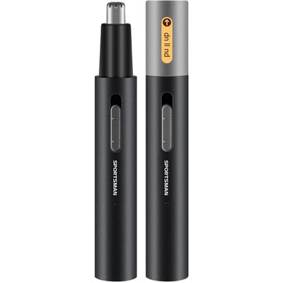 Elektrische neushaartrimmer Aluminium buislichaam Gebogen snijkop USB oplaadbaar met wenkbrauw Eyebrow trimming 2 in 1