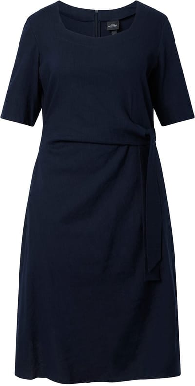 Ulla Popken - Dames - Midi-jurken - Donkermarine - Maat 54+