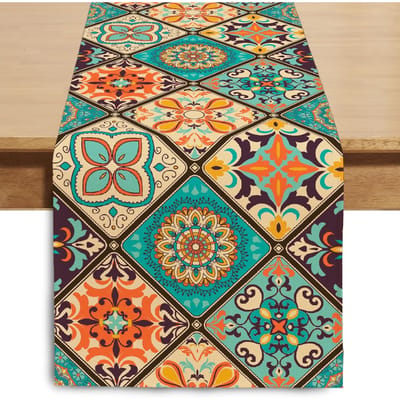 Vintage Boheemse Linnen Tafel Runner Feestdecoratie Herbruikbare Boerderij Keuken Eettafel Runner Bruiloft Decoraties 150x33cm