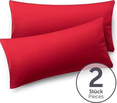 Blumtal - Set Van 2 Kussenslopen - Superzachte Premium Jersey Kussenhoes - 100% Katoen - 40 x 60 cm - Rood