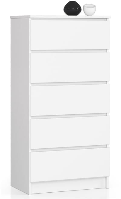 Ladekast K60 met 5 Lades / AKORD Furniture Factory / Wit / 60 x 121 x 40 cm