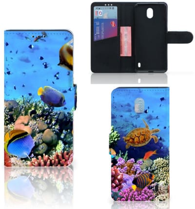 Nokia 1 Plus Telefoonhoesje met Pasjes Vissen