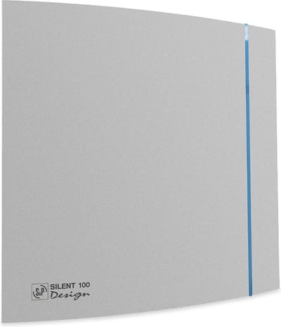 S&P Silent Design 100CRZ  - badkamerventilator - zilver -  Ø 100mm - met timer