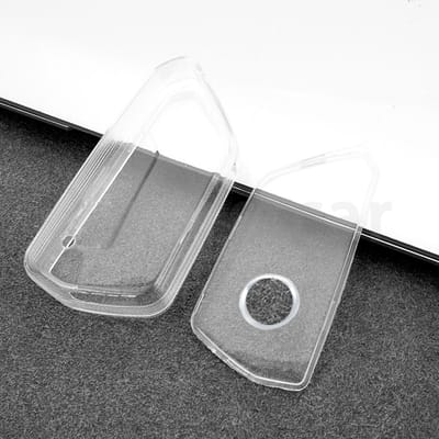 Coque Housse Sac en TPU Transparent pour Clé de Voiture Pour Vw Volkswagen Golf 8 Mk8 Id.3 Id.4 Cupra Skoda Octavia A8 Accessoires de Protection gray