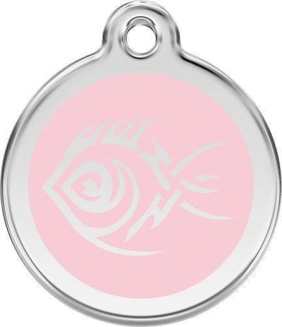 Red Dingo Hondenpenning 20 mm tribal vis roze