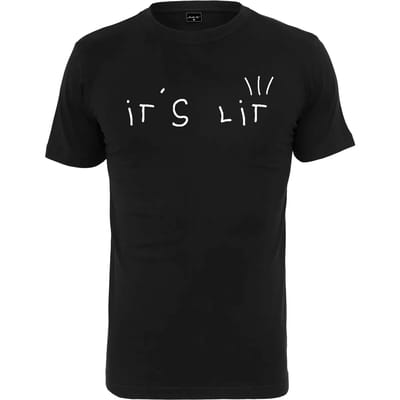 Mister Tee - It's Lit Heren T-shirt - S - Zwart
