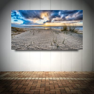 Foto op Canvas - Strand AlexF048 – Formaat 120 x 70cm - Wanddecoratie - Muurdecoratie woonkamer - Slaapkamer decoratie - Kamer accessoires - Schilderijen op canvas