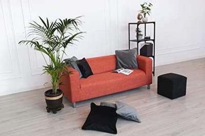Vervangende Bankhoes voor 2-zitsbank Compatibel met Klippan - 180 x 85 x 58 cm (Oranje, Polyester)
