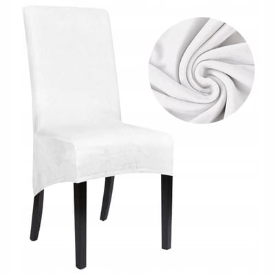 XXL Stoelhoes Wit Velours - Beschermhoes voor Stoelen