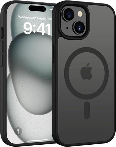 Ntech - Hoesje Geschikt voor iPhone 15 Plus Hoesje Mat Zwart – Transparant Bumper Hoes - Geschikt voor MagSafe hoesje iPhone 15 Plus – Slank & Schokbestendig