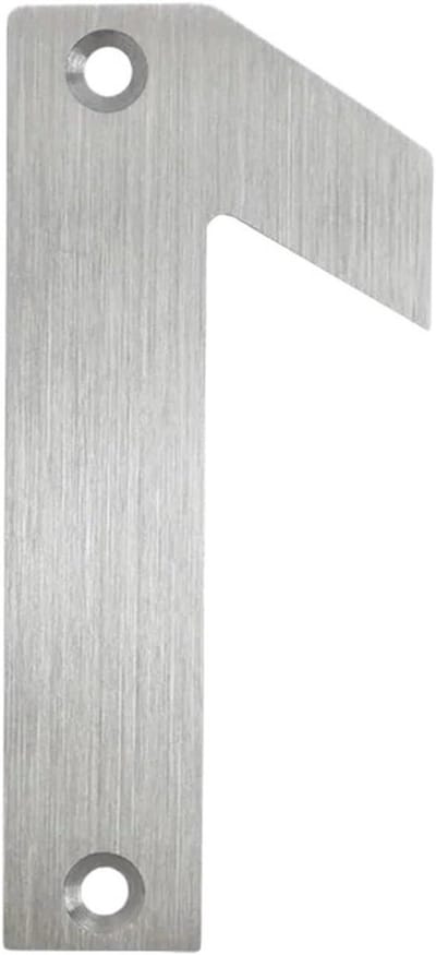 Huisnummer Roestvrij Staal - Adres Cijfer - Huis Identificatie - Geborstelde Afwerking - 10.16 Cm Hoog - Zilverkleurig