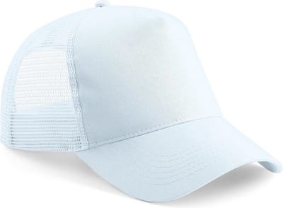 Beechfield Heren Half Mesh Trucker Cap / Hoofddeksel (Pastelblauw/ Pastelblauw)