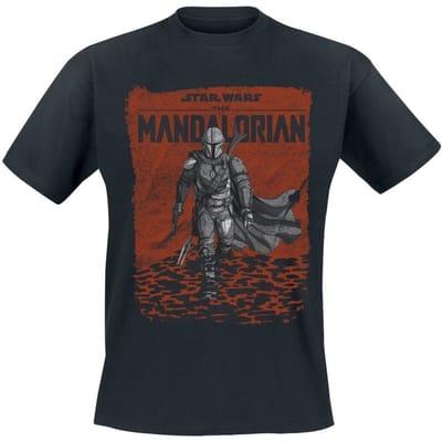Star Wars - Disney T-shirt - The Mandalorian - Mando Walk - XL - voor Mannen - zwart