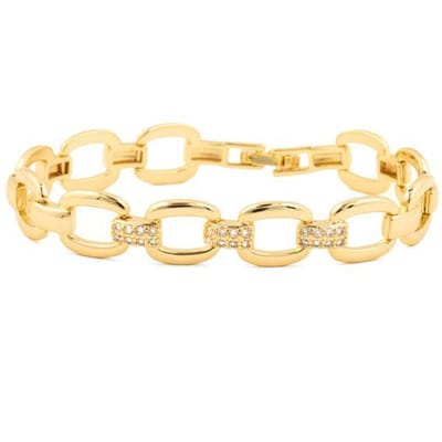 Luxenter Armband met schitterende zirkonia, afgewerkt in 18 karaats geelgoud - Insio