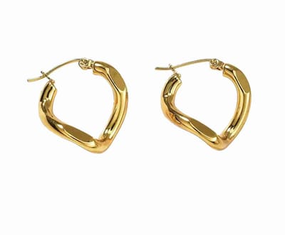WeLoveSilver oorhangers - chirurgisch staal - driehoek - goudkleurig