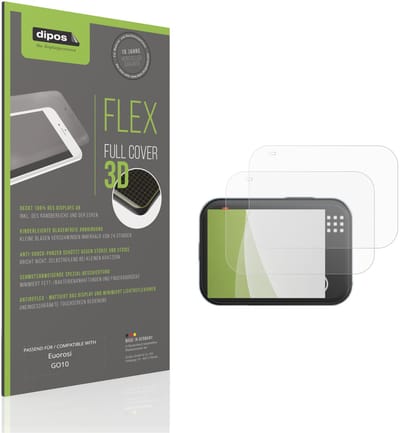 dipos FLEX – 2x Matte Screenprotector geschikt voor Euorosi GO10 | Volledige Schermbescherming | Case-Friendly