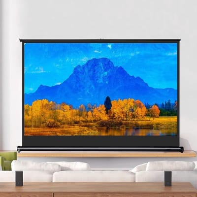 HJXGQJM Projectorscherm, tafelprojectiescherm, intrekbaar projectiescherm, draagbaar projectorscherm voor mobiel 4:3, draagbare projector van film (16:9,30 inch)