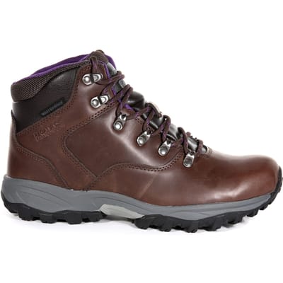 Regatta Grote Outdoor Vrouwen/dames Bainsford Waterdichte Wandelschoenen (Kastanje/alpine Paars)