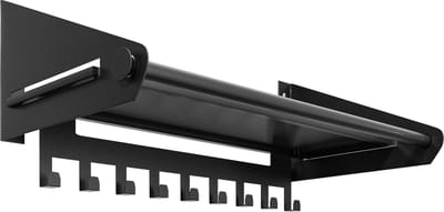 Nolad Kapstok Royal - Wandkapstok - Kapstok hangend - Kapstokken - 78.5 x 25.4 x 37.6 CM - 9 haken - Inc bevestigingsmateriaal - Zwart