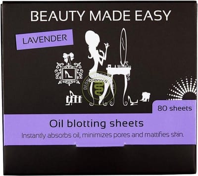 Beauty Made Easy Lavender oil blotting sheets