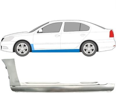 Volledige dorpel + reparatiepaneel voorste spatbord voor Skoda Octavia II 04-13