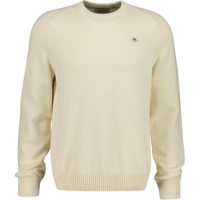 Gant Trui Casual Cotton Crew Neck Cream / male