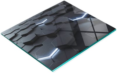 Multifunctionele decoratieve snijplank voor de keuken, gehard abstract ontwerp, 60x52 cm