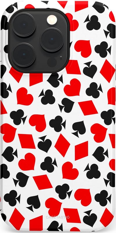 Casetastic Hoesje Geschikt voor Apple iPhone 14 Pro Magsafe - Stijlvolle Beschermende Duo-layer Case - Harten spel