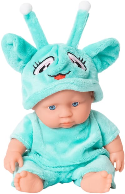 Speelgoedtopdeals – Babypop in Dierenpak – Vrolijk Monster pakje – 20 cm