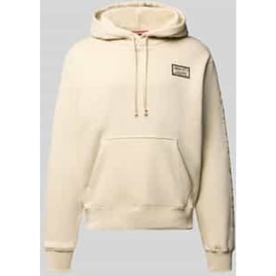 Hoodie met labelstitching, model 'Camo Sleeve'