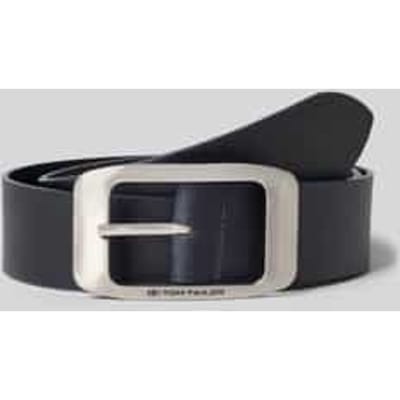Tom Tailor - TTAMY leren riem met vierkante gesp - Maat 75 - navy uni