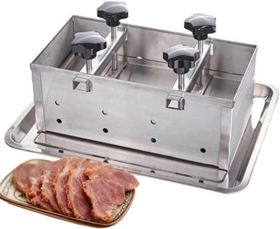Vleespersvorm Roestvrijstaal - Hamburger Vorm - Pasteitjes Maken - Dubbele Schroefpers - Diverse Maten - Zilver
