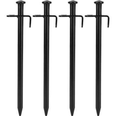 4 STUKS Staal Verlengd Outdoor Reizen Kamperen Strand Tent Haringen Pinnen Grondnagel(20 cm)