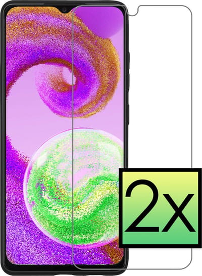Screenprotector - 2 Stuks - Geschikt voor Samsung Galaxy A04s - Extra Sterk - Beschermglas - Gehard Glas - Tempered Glass - Screen Protector - Bescherm Cover