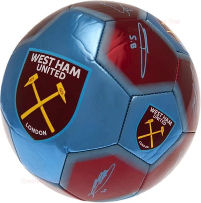 West Ham United - voetbal met handtekeningen - maat 5