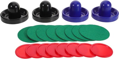 Air Hockey Accessoires - Pucks en Pushers - Spelplezier Thuis - Lichtgewicht Vervangingsset - 2 Sets - Diverse Kleuren